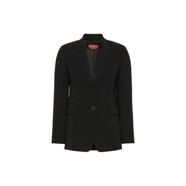 Max Mara Linz Single-Breasted Cady Blazer in Black | Blazers | Coveti