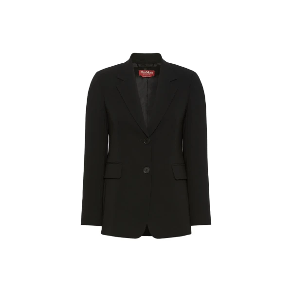 Max Mara Linz Single-Breasted Cady Blazer in Black | Blazers | Coveti