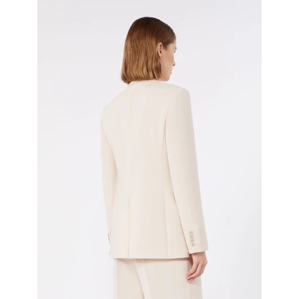 Max Mara Linz Single-Breasted Cady Blazer in Natural | Blazers | Coveti