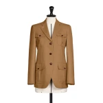 Max Mara Locusta Slub Wool Canvas Saharan Jacket in Camel | Blazers | Coveti