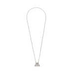 Max Mara Long Necklace with Large Pasticcino Bag Charm in Silver | Women | Coveti