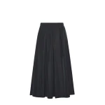 Max Mara Long Taffeta Skirt in Black | Maxi Skirts | Coveti