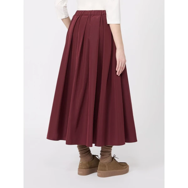 Max Mara Long Taffeta Skirt in Bordeaux | Maxi Skirts | Coveti
