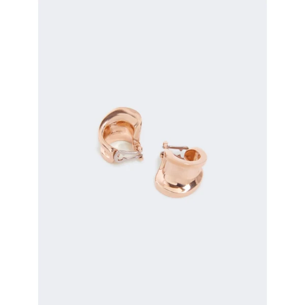 Max Mara Lonza Metal Earrings in Bronze | Earrings | Coveti