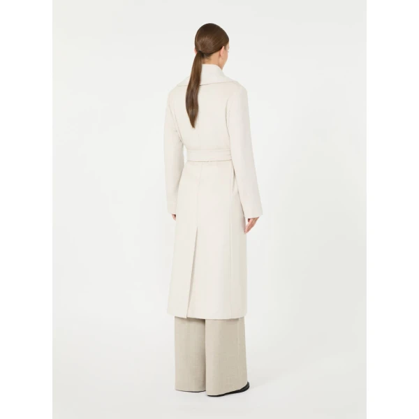 Max Mara Loriana Wool Wrap Coat in Beige | Wool Coat | Coveti