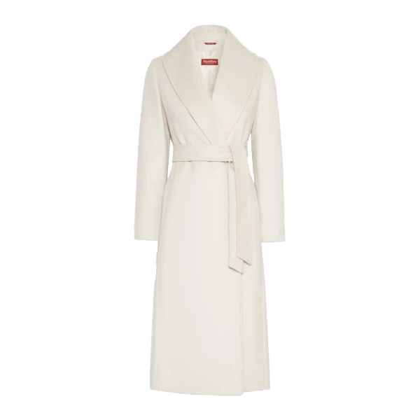 Loriana Wool Wrap Coat in Beige