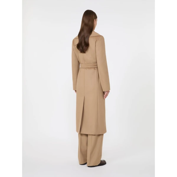 Max Mara Loriana Wool Wrap Coat in Camel | Wool Coat | Coveti