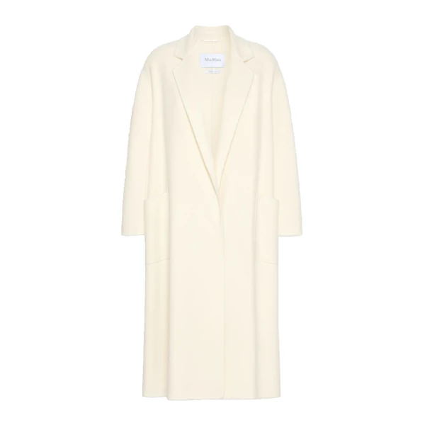 Ludmilla Icon Coat in Double-Faced Cashmere, White