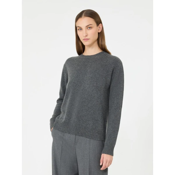 Max Mara Lume Cashmere Yarn Sweater in Dark Grey | Sweaters | Coveti