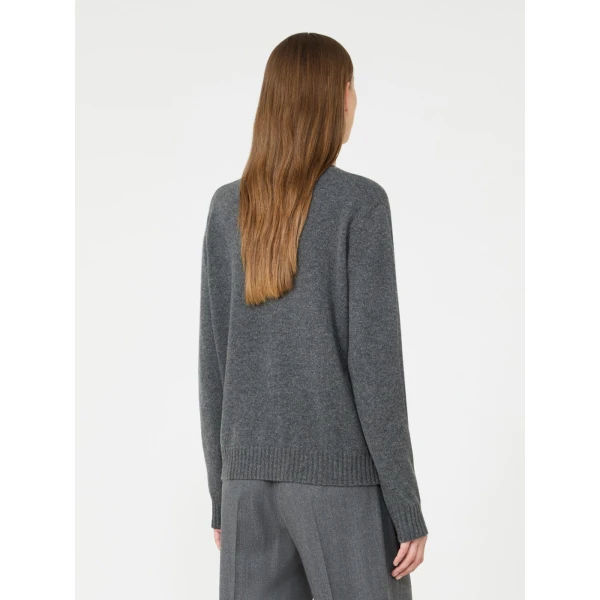 Max Mara Lume Cashmere Yarn Sweater in Dark Grey | Sweaters | Coveti