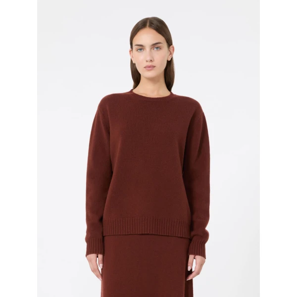 Max Mara Lume Cashmere Yarn Sweater in Rust | Sweaters | Coveti