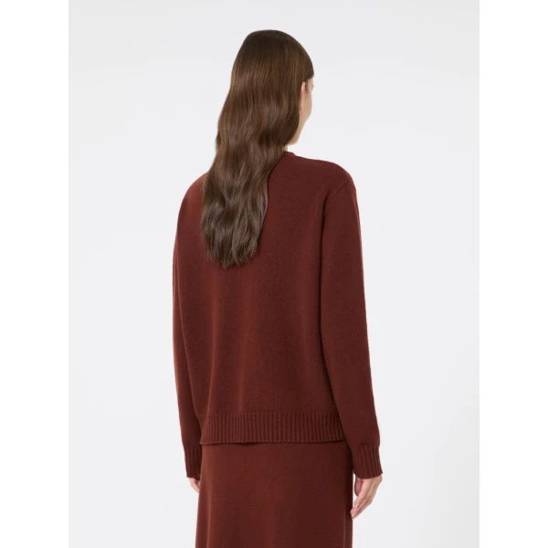 Max Mara Lume Cashmere Yarn Sweater in Rust | Sweaters | Coveti