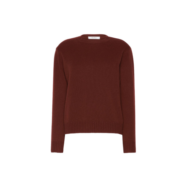 Max Mara Lume Cashmere Yarn Sweater in Rust | Sweaters | Coveti