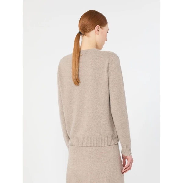 Max Mara Lume Cashmere Yarn Sweater in Sand | Sweaters | Coveti