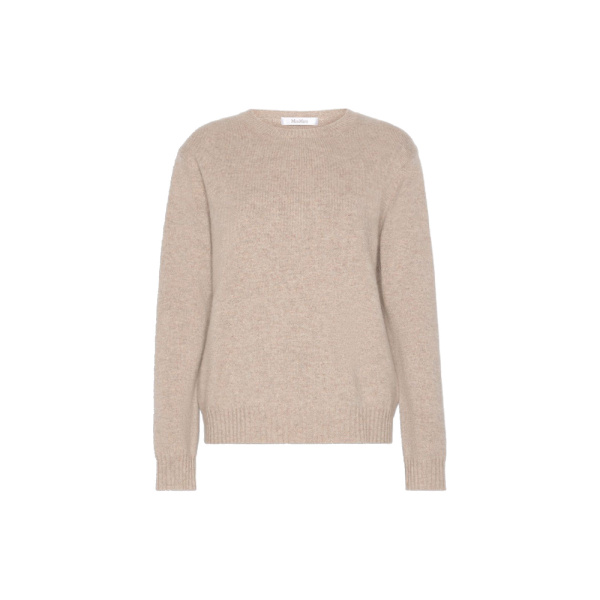 Max Mara Lume Cashmere Yarn Sweater in Sand | Sweaters | Coveti