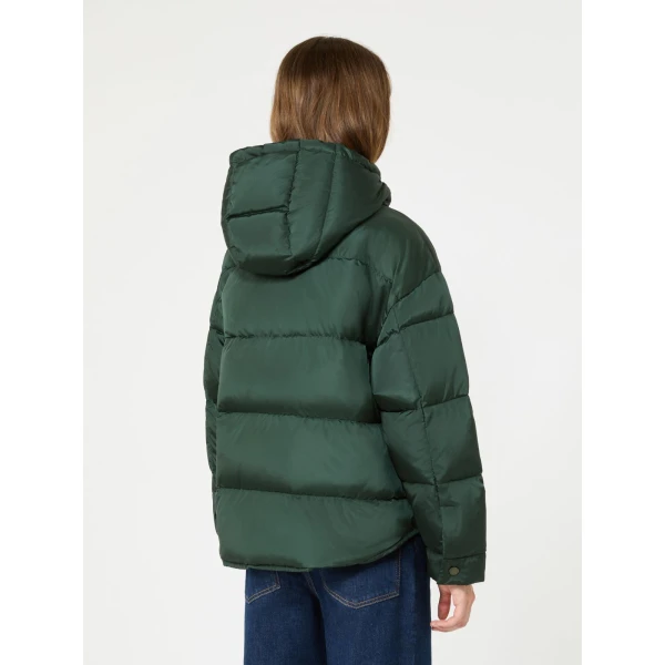 Max Mara Lusso Water-Repellent Taffeta Down Jacket in Dark Green | Jackets | Coveti