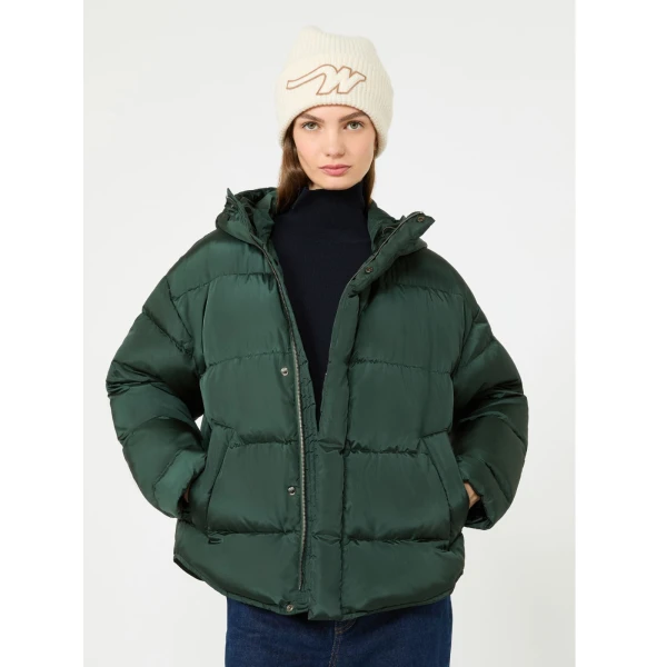 Max Mara Lusso Water-Repellent Taffeta Down Jacket in Dark Green | Jackets | Coveti