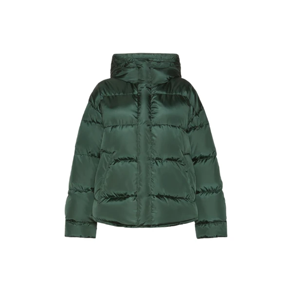 Max Mara Lusso Water-Repellent Taffeta Down Jacket in Dark Green | Jackets | Coveti
