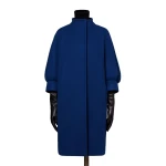 Max Mara Macina Cashmere Cocoon Coat in Cornflower Blue | Wool Coat | Coveti