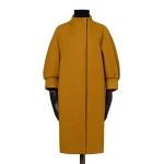 Max Mara Macina Cashmere Cocoon Coat in Mustard | Wool Coat | Coveti