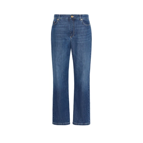 Macro Slim-Fit Cotton Denim Jeans in China Blue