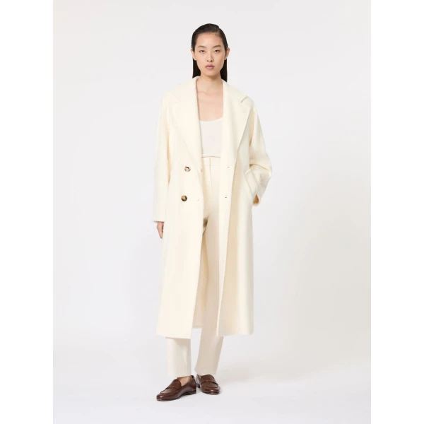 Max Mara Madame 101801 Icon Coat in White | Coats | Coveti