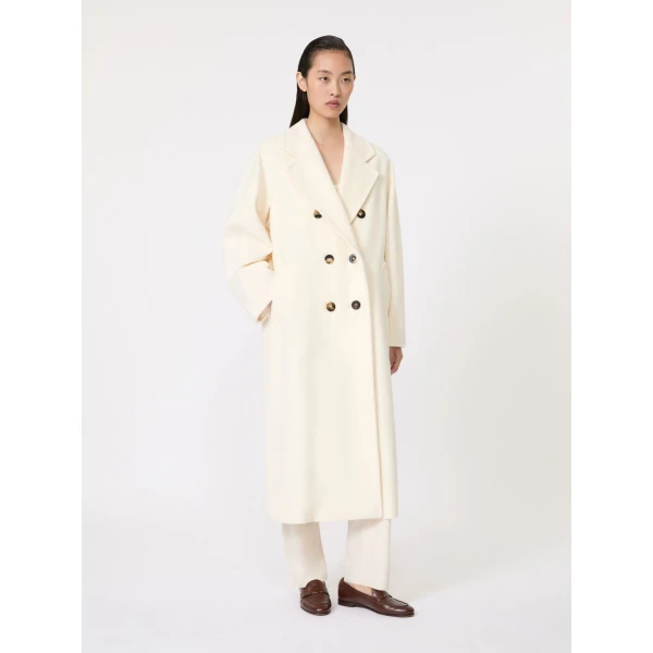 Max Mara Madame 101801 Icon Coat in White | Coats | Coveti