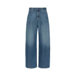 Max Mara Madia Wide-Fit Cotton Denim Jeans in Navy | Denim | Coveti