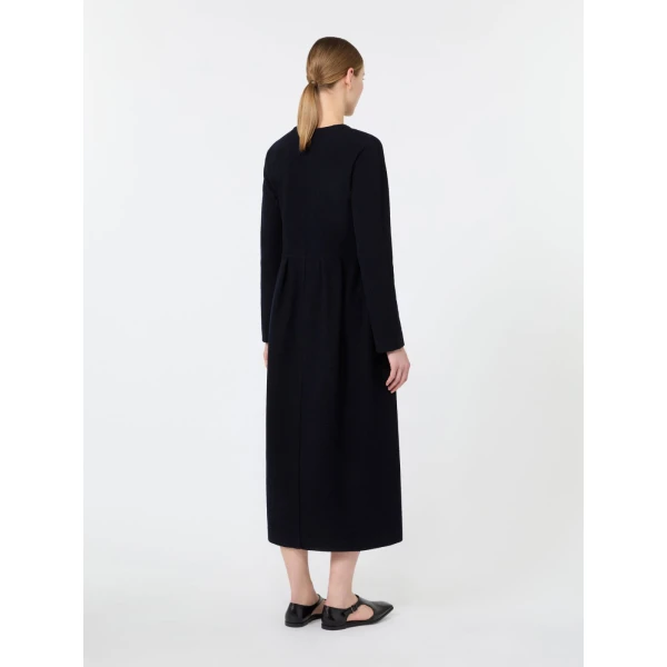 Max Mara Magia Boucle-Look Jersey Maxi Dress in Ultramarine | Maxi Dresses | Coveti