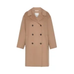Max Mara Magnolia Double-Breasted Wool Midi Coat in Camel | Wool Coat | Coveti