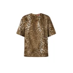 Max Mara Mambo Printed Silk T-Shirt Blouse in Brown | Blouse | Coveti