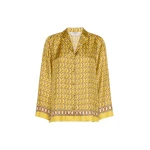 Max Mara Mambo Printed Silk Twill Shirt in Yellow | Shirts | Coveti