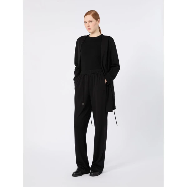 Max Mara Manto Embossed Logo Wool Sweater in Black | Sweaters | Coveti