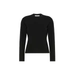Max Mara Manto Embossed Logo Wool Sweater in Black | Sweaters | Coveti