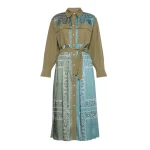 Max Mara Manto Twill and Poplin Shirt Dress in Light Blue | Shirtdress | Coveti