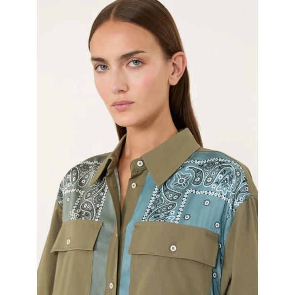 Max Mara Manto Twill and Poplin Shirt Dress in Light Blue | Shirtdress | Coveti