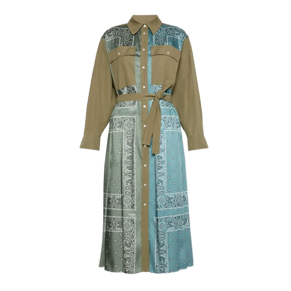 Max Mara Manto Twill and Poplin Shirt Dress in Light Blue | Shirtdress | Coveti