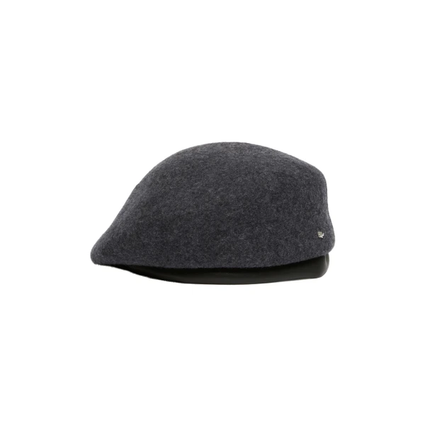 Manto Wool Felt Beret in Medium Grey