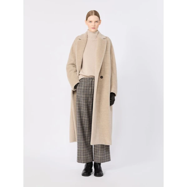 Max Mara Mantova Wool and Cashmere Polo-Neck Sweater in Albino White | Turtlenecks | Coveti