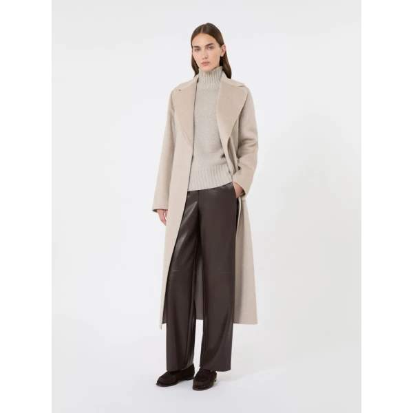Max Mara Mantova Wool and Cashmere Polo-Neck Sweater in Beige | Turtlenecks | Coveti