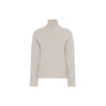 Max Mara Mantova Wool and Cashmere Polo-Neck Sweater in Beige | Turtlenecks | Coveti