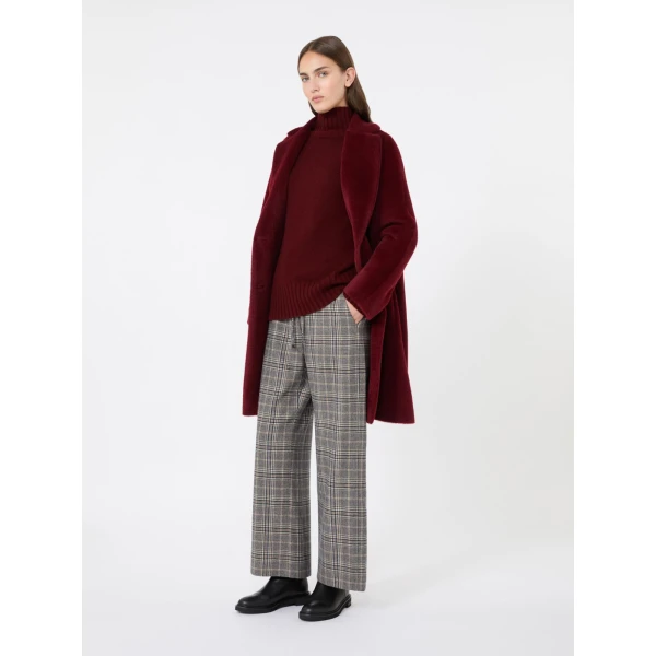Max Mara Mantova Wool and Cashmere Polo-Neck Sweater in Bordeaux | Turtlenecks | Coveti