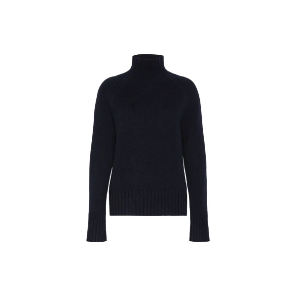 Max Mara Mantova Wool and Cashmere Polo-Neck Sweater in Ultramarine | Turtlenecks | Coveti