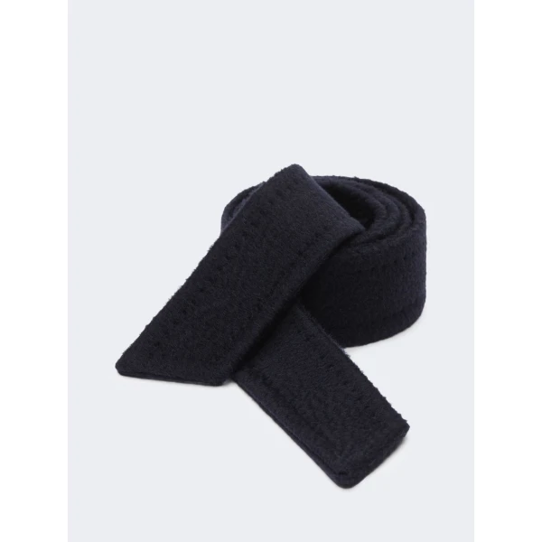 Max Mara Manuela Zibeline Belt in Black | Belts | Coveti