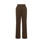 Max Mara Maranta Cotton Satin Trousers in Brown | Tailored pants | Coveti