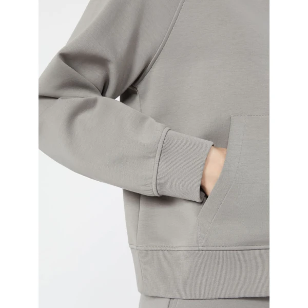 Max Mara Marea Technical Cotton Jersey Sweatshirt in Pearl Grey | Sweaters | Coveti