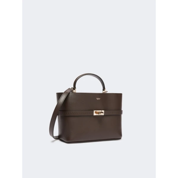 Max Mara Margaux Extra Small Leather Bag in Dark Brown | Mini Bags | Coveti