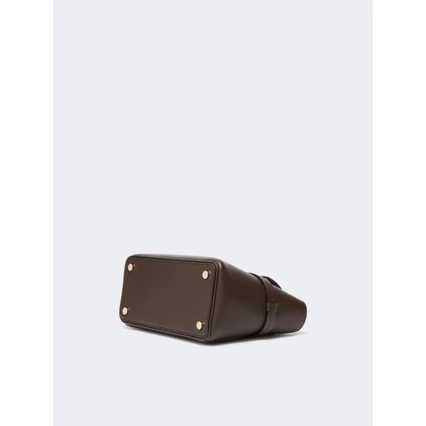 Max Mara Margaux Extra Small Leather Bag in Dark Brown | Mini Bags | Coveti