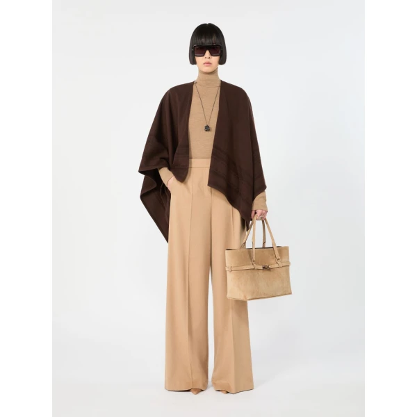 Max Mara Margaux Medium Suede Bag in Beige | Totes & Top-Handle Bags | Coveti