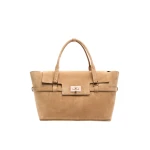 Max Mara Margaux Medium Suede Bag in Beige | Women | Coveti
